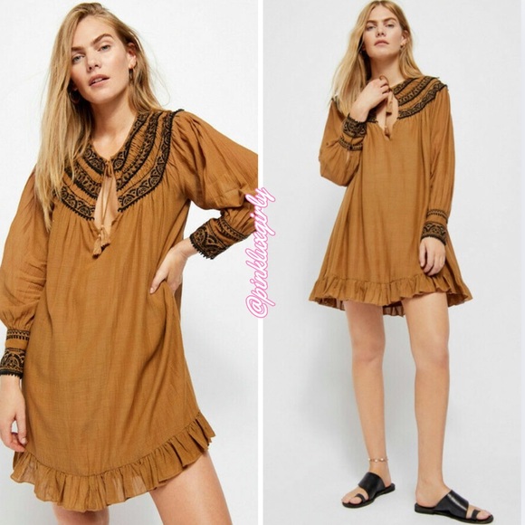 Free People Erin Embroidered Mini Dress - Picture 1 of 5